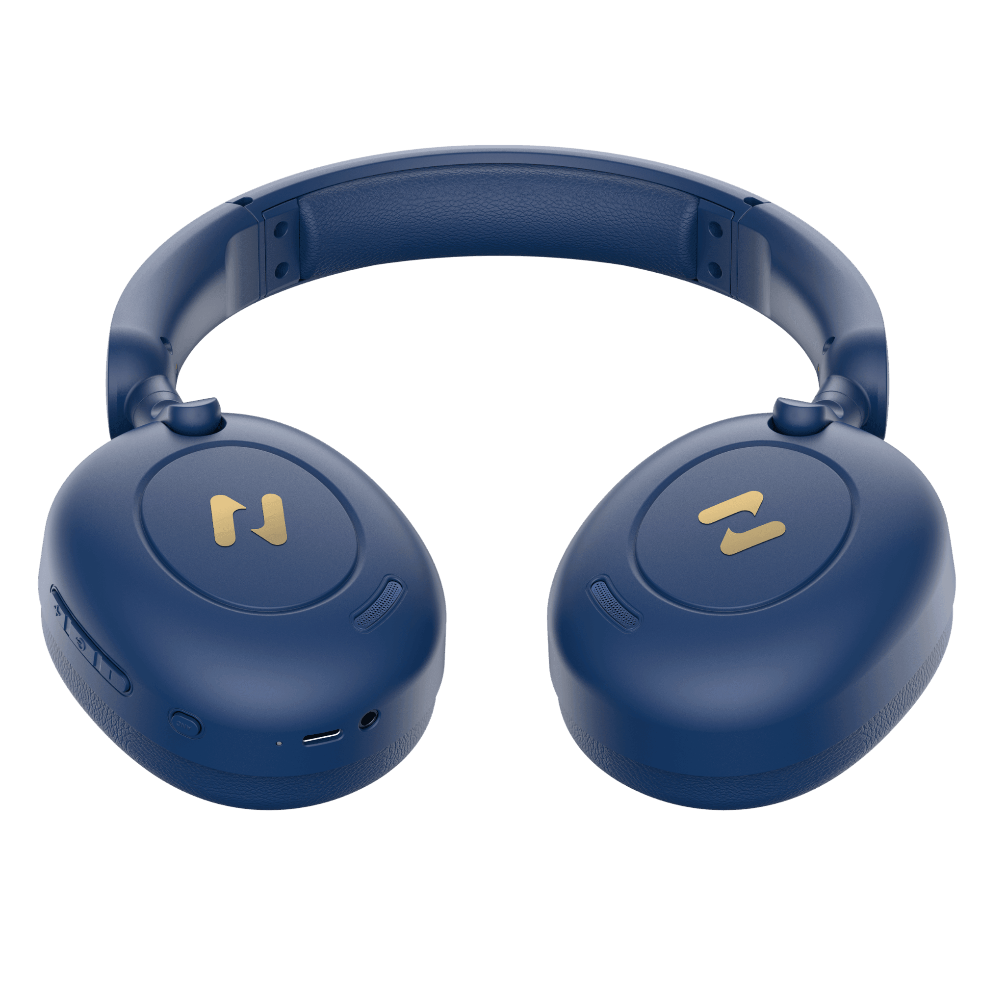 Casque bleu bluetooth sans fil avec réduction du bruit active double appareils 