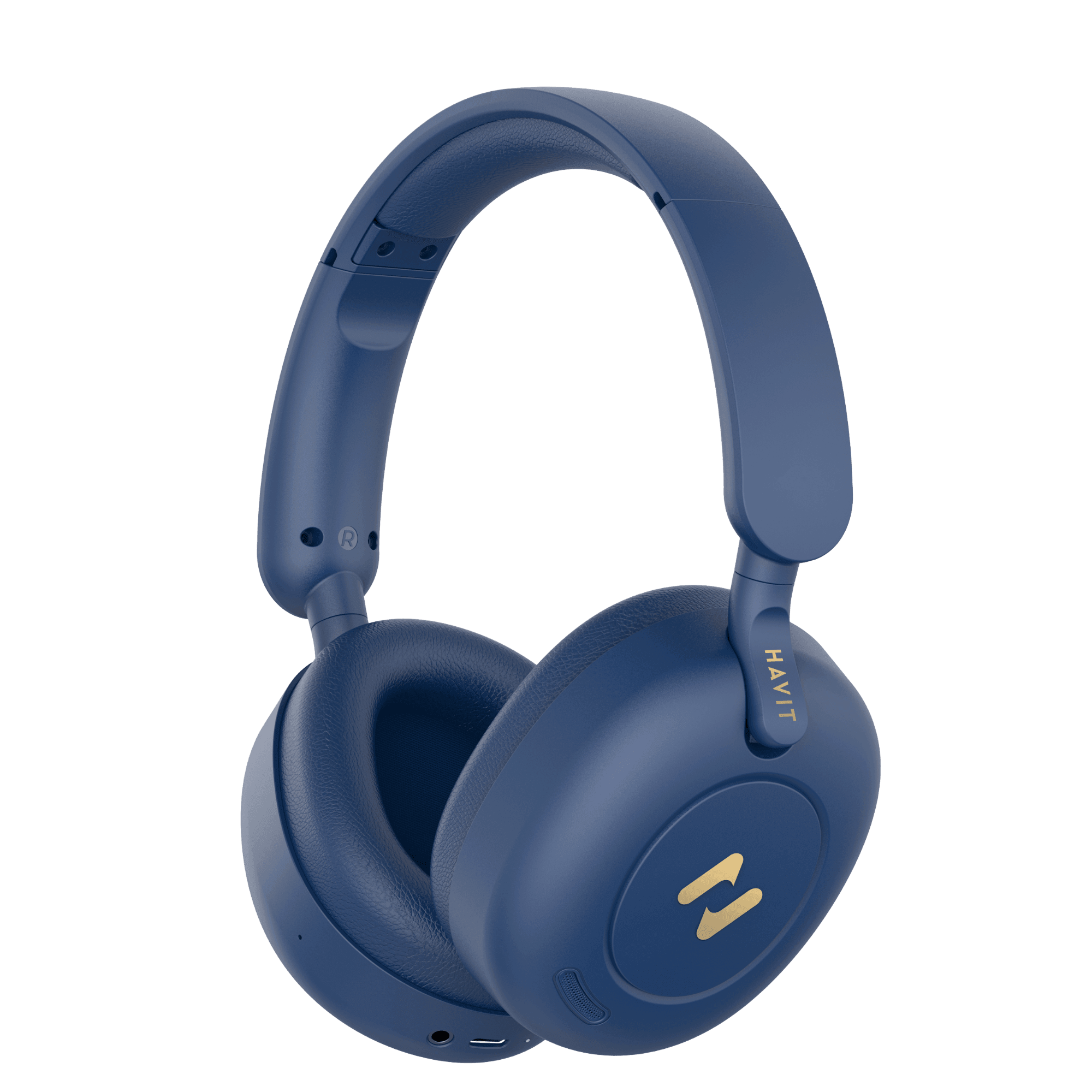 Casque bleu bluetooth sans fil avec réduction du bruit active double appareils 