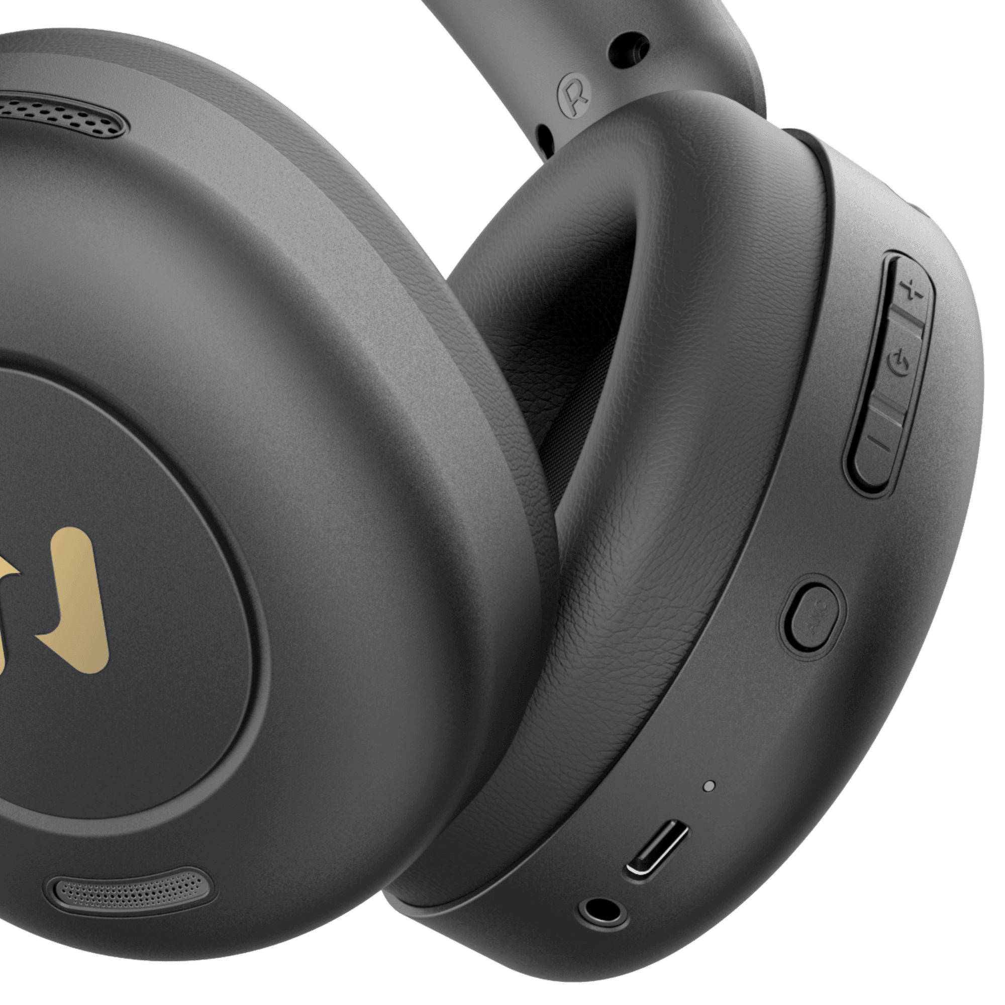 Casque noir bleutooth sans fil avec réduction du bruit active double appareils 