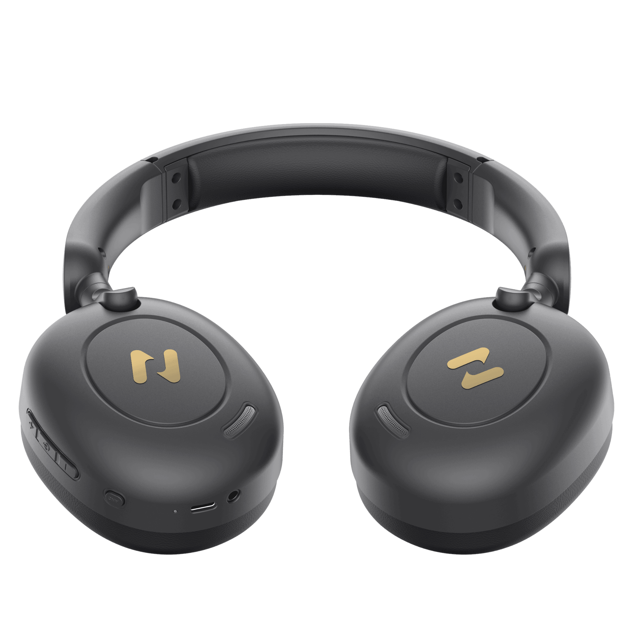 Casque noir bluetooth sans fil avec réduction du bruit active double appareils 