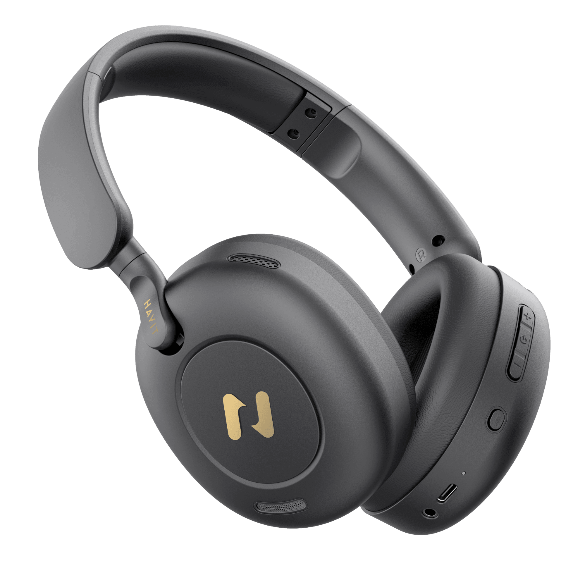 Casque noir bluetooth sans fil avec réduction du bruit active double appareils 